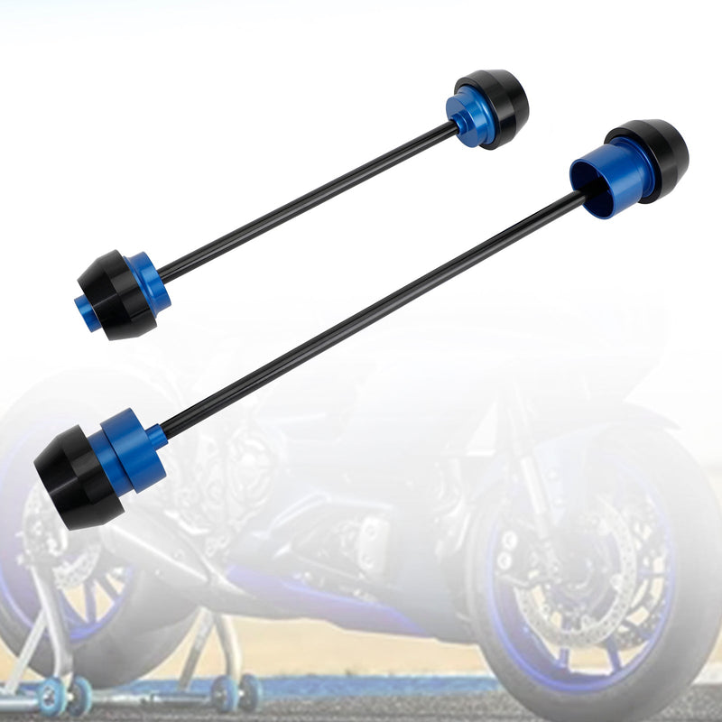 Vorder- und Hinterachsgabel-Radschieber, CNC, Blau, passend für Yamaha Yzf-R7 Yzf R7 21–23