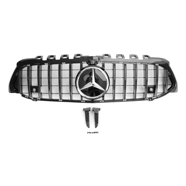 Rejilla de parachoques delantero estilo GT para Mercedes Benz Clase A W177 2019-2021, color negro