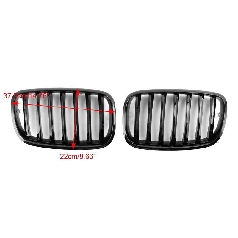 2007-2013 BMW X5 E70 / 2009-2013 X5 M (E70) Forreste støtfanger nyregrille blank svart