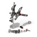 Conjunto traseiro ajustável cnc, apoio para os pés, conjunto traseiro para suzuki gsxr1000 2009-2016, blac genérico
