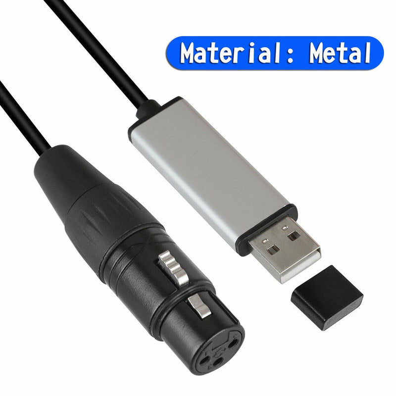 Adaptador de interfaz USB a DMX Cable controlador de luz de escenario DMX512 para computadora