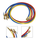 3x HVAC 1/4" SAE 600 PSI ladeslanger med afspærringsventil AC kølemiddel R134A