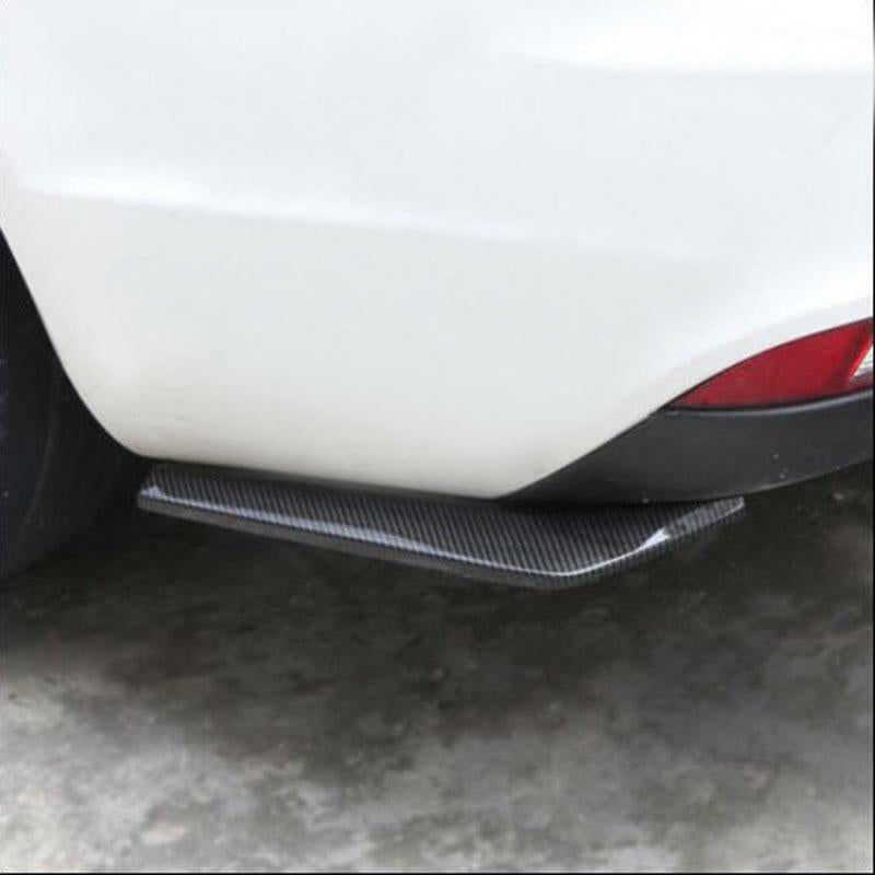 Car Rear Bumper Fin Canard Splitter Diffuser Valence Spoiler Lip Carbon  Fiber