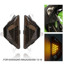 Lâmpada de luz indicadora frontal de led para motocicleta para kawasaki ninja 250 300 2013-2016 genérico