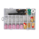 40pcs tocha de soldagem TIG Stubby gás lente pirex copo de vidro kit para WP-17/18/26