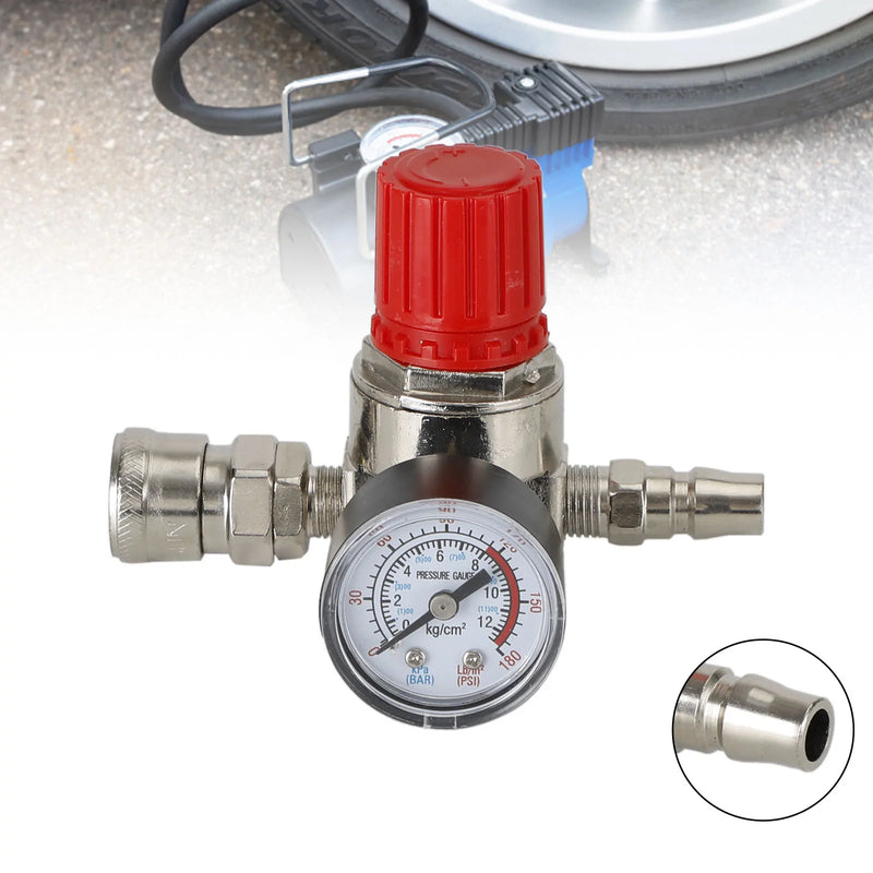 Sprężarka powietrza 1/4" regulator ciśnienia manometr, sterowanie zaworem przełączającym 175 psi