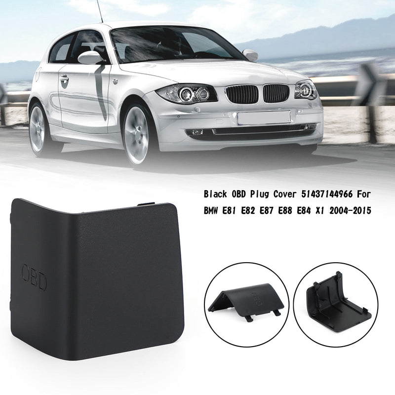 LHD Black OBD Plug Cover 51437144966 för BMW E81 E82 E87 E88 E84 X1 2004-2015