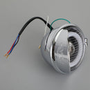 5palcový motocyklový světlomet Chrome Halo Ring DRL pro Cafe Racer Custom Bike