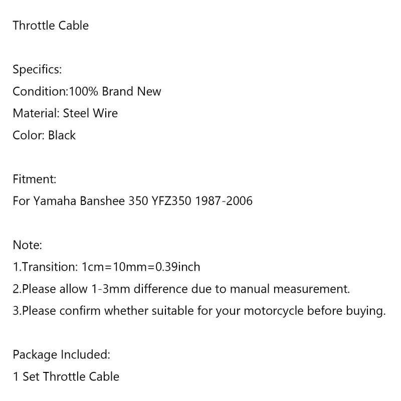 01-0813 Gaszug für Yamaha Banshee 350 YFZ 350 1987-2006 Generic