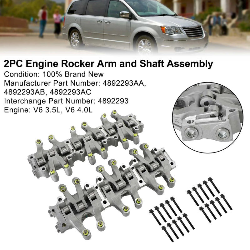 2009-2010 Dodge Challenger Journey V6 3.5L inntak og eksos 2-delt motorvippearmer og akselenhet 4892293AC