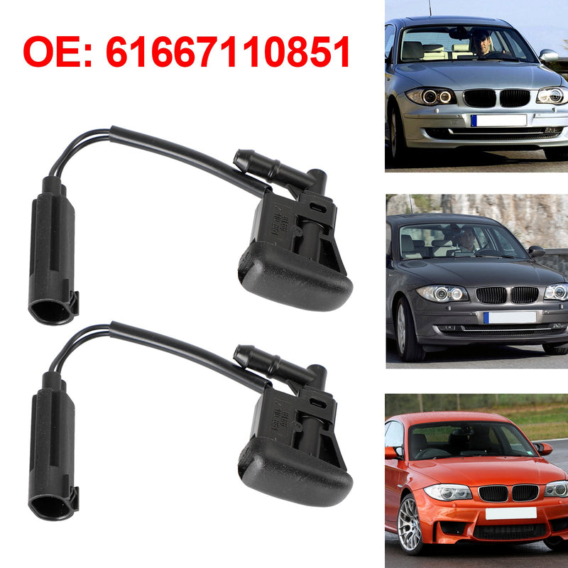 BMW E88 X3 E83 X5 E53 61667110851 2X oppvarmet vindusviskerdysespray