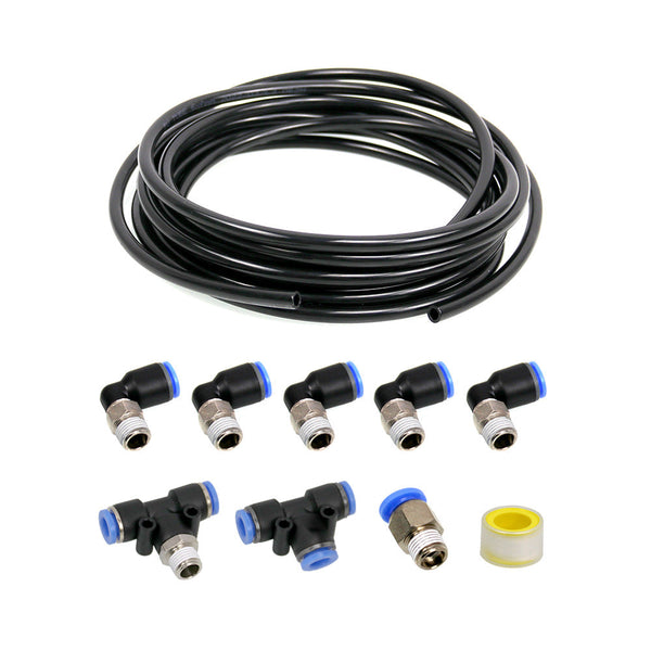 Turbo Veículos PUSH LOCK Kit de conector de vácuo preto Válvula de válvula turbo e solenóide