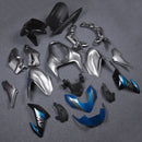 Carenagem adequada para Kawasaki Z900 2017-2019, corpo em plástico moldado por injeção azul prateado