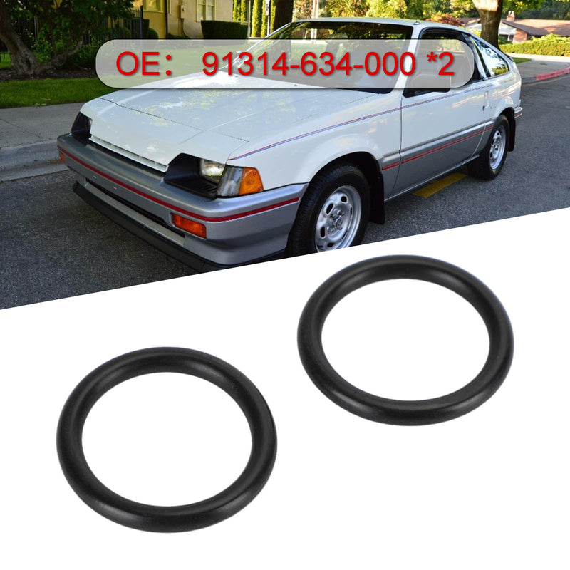 2 x Kühlmittel Verbindungsrohr O-Ring-Set 91314-634-000 für Honda Civic CRX Accord