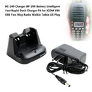 Cargador BC-240, base rápida de batería BP-298 para ICOM V86 U86, Radio bidireccional, enchufe estadounidense