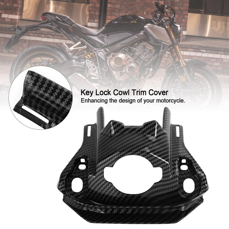 Carbon Front Key Lock Cowl Trim Cover für Honda CB650R CBR650R 2019-2021 Generic