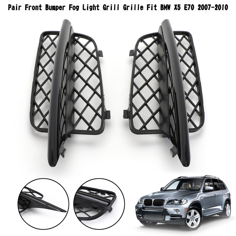 Pari etupuskurin sumuvalon säleikköä sopii BMW X5 E70 2007-2010