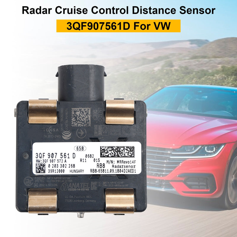 Sensor de radar de distância de controle de cruzeiro Volkswagen Golf 2019-2021 3QF907561D