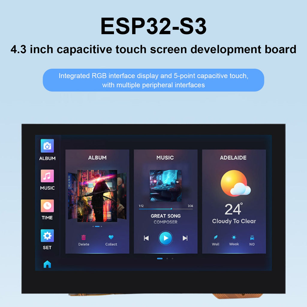 Qusedwey ESP32-P4 Entwicklungsboard Mit 4,3" IPS Touchscreen 480x800 - Für IoT & Smart Home