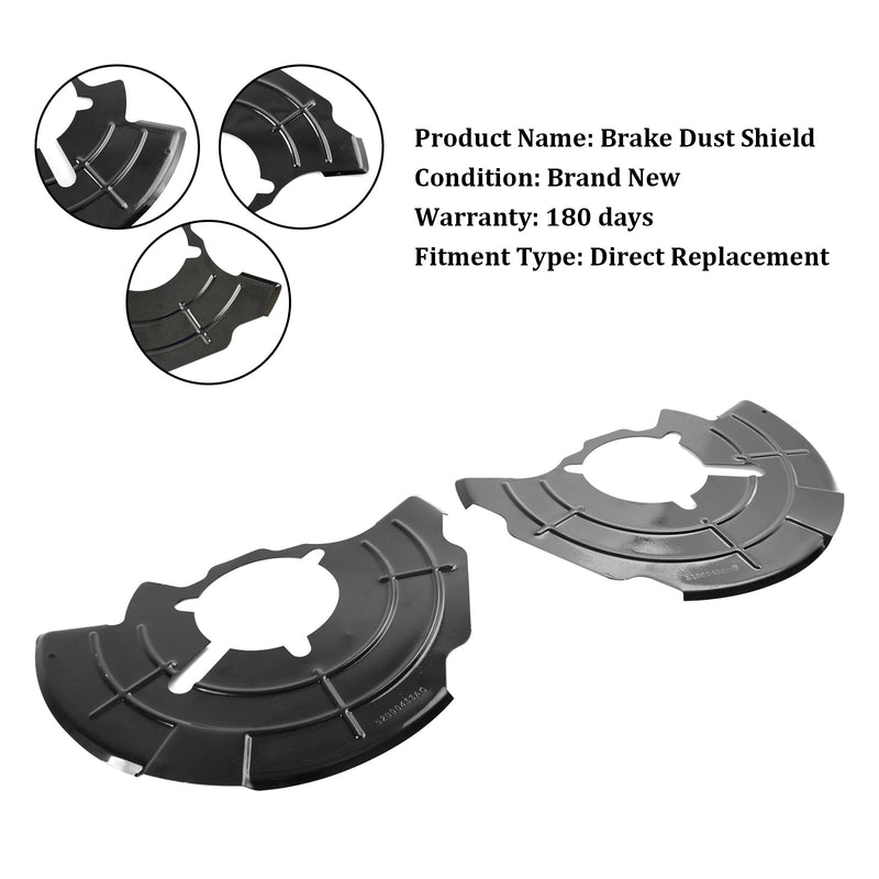 Rechts + links vorne Bremsstaubschutz passend für Jeep Grand Cherokee Commander 2005–2010