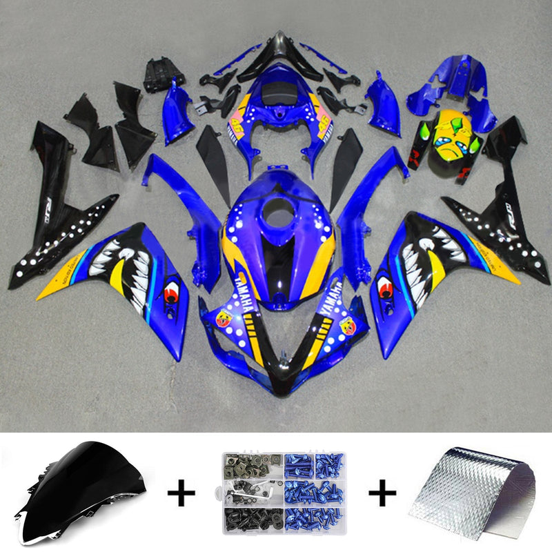 Amotopart kåpa set för Yamaha YZF 1000 R1 2007-2008, kropp, plast, ABS