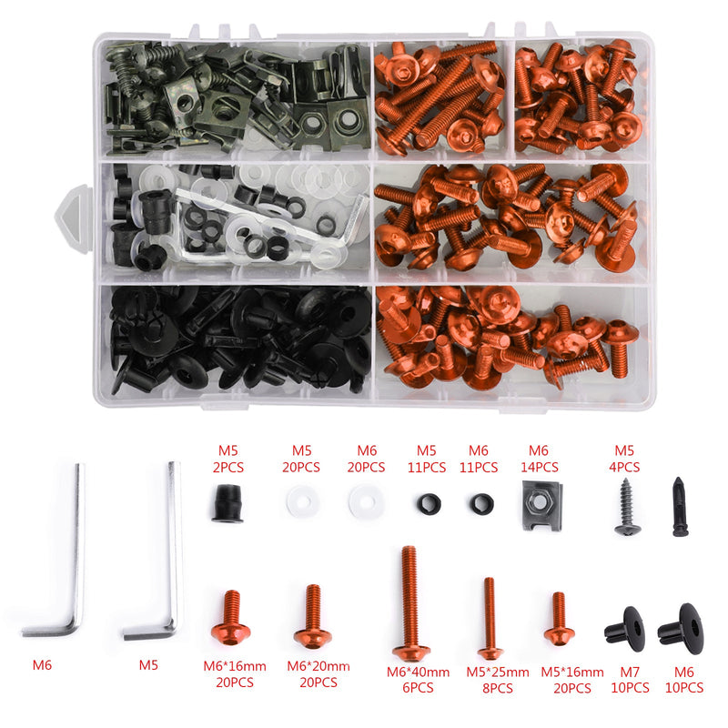 Kit de pernos de carenado, tornillo de cuerpo para Honda CBR 600 900 919 954 1000 RR 1100xx o