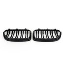 Gloss Black Dual Slats Front Hood Kidney Grill Grill Fit BMW X1 E84 2009-14 SUV Generic