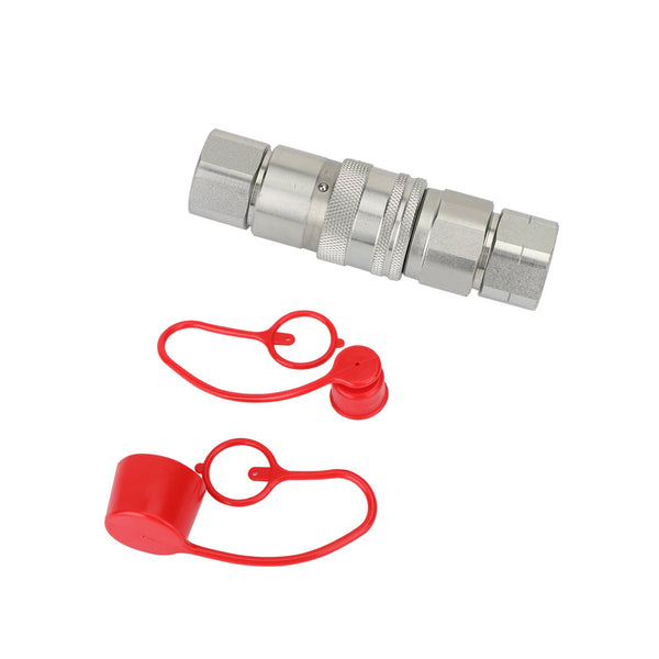 1/2" NPT Par Hidráulico de Face Plana Acoplador Rápido Minicarregadeira para Bobcat ISO 16028