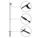 2 szt. Narzędzie do kuchenki Zestaw narzędzi kominkowych Zestaw narzędzi przeciwpożarowych Szczypce do ogniska Hak do rozpalania, czarny