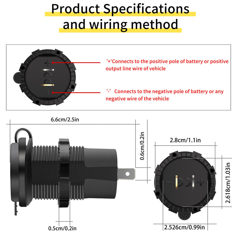 60W Qc4.0 telefonladdningsfäste förlängningsfäste för motorcykel motorcykel BlackC Generic