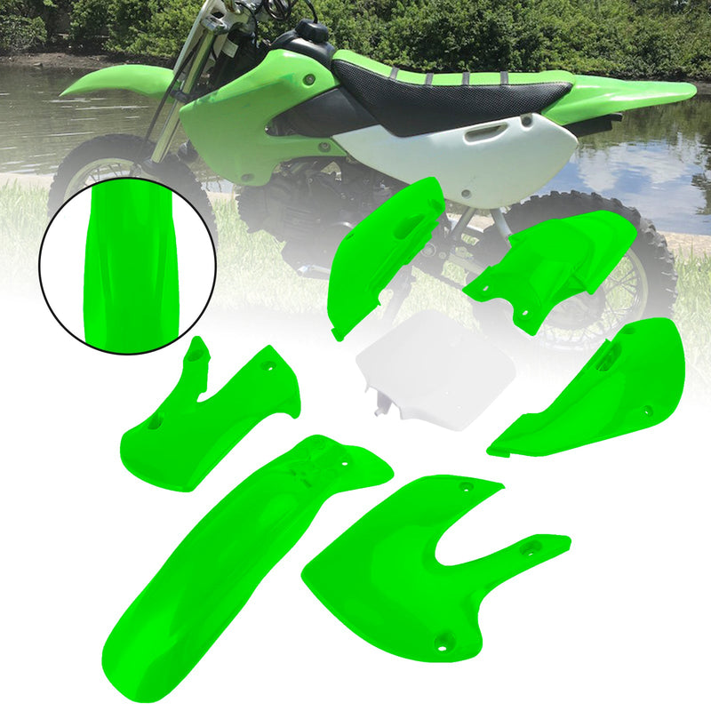 Zestaw owiewek nadwozia Kawasaki klx110 klx65 RM65 DRZ110 wykonany z wtryskiwanego tworzywa ABS