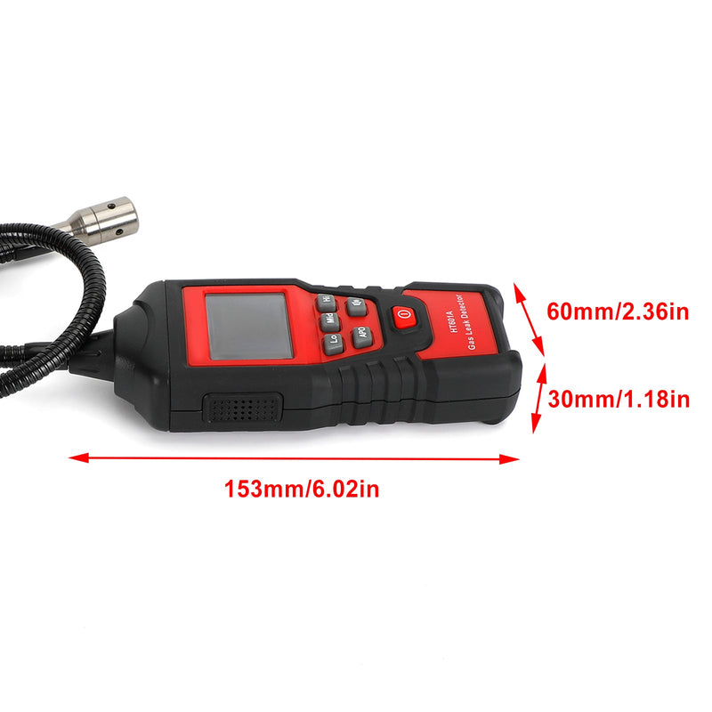 Tragbarer Lecksucher für brennbares Erdgas, Propan, LCD-Tester, visuelle Leckage