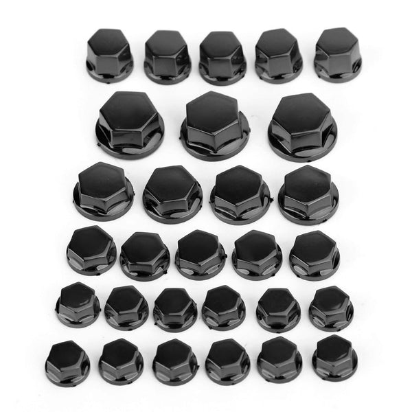 30x Motorrad ABS Kunststoff Sechskant Sechsetschraube Cover Bolt Nut Cap Decke