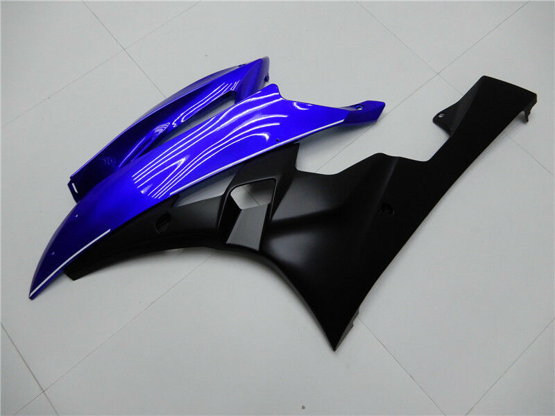 Verkleidungs-Einspritz-Kunststoff-Bodykit, passend für Yamaha YZF-R6 2006 2007, Blau, Schwarz, generisch