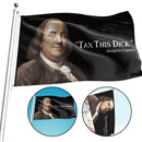 Bandera con cita divertida de Benjamin Franklin Tax This Dick, pancarta universitaria de 3x5 pies