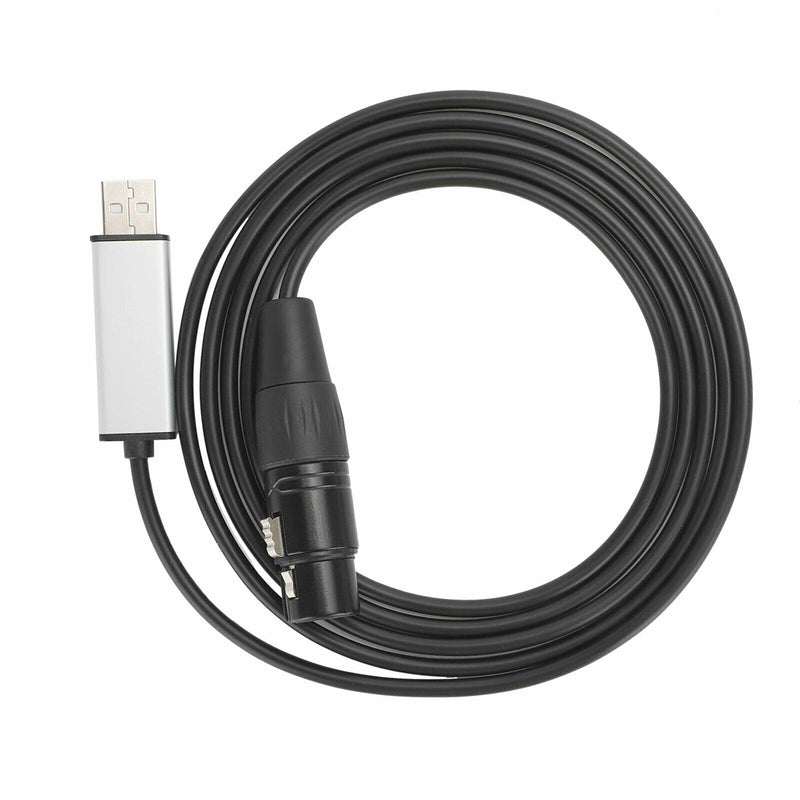 USB-zu-DMX-Schnittstellenadapter DMX512 Bühnenlicht-Controller-Kabel für Computer