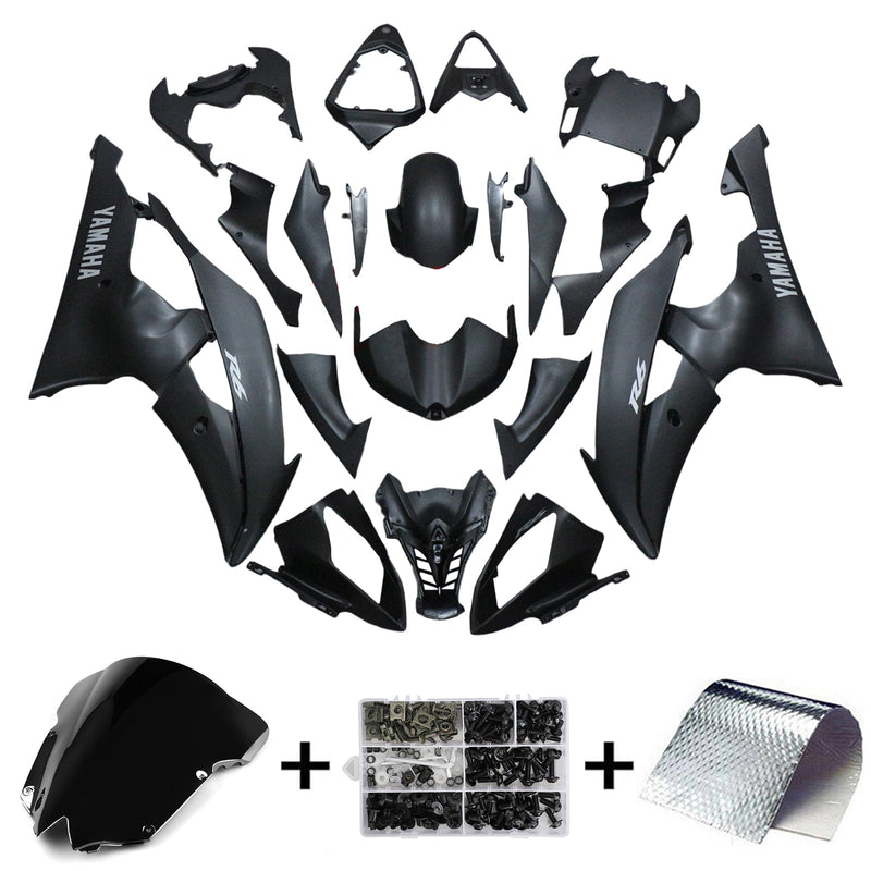 Amotopart Verkleidungsset für Yamaha YZF 600 R6 2008–2016, Karosserie, Kunststoff, ABS