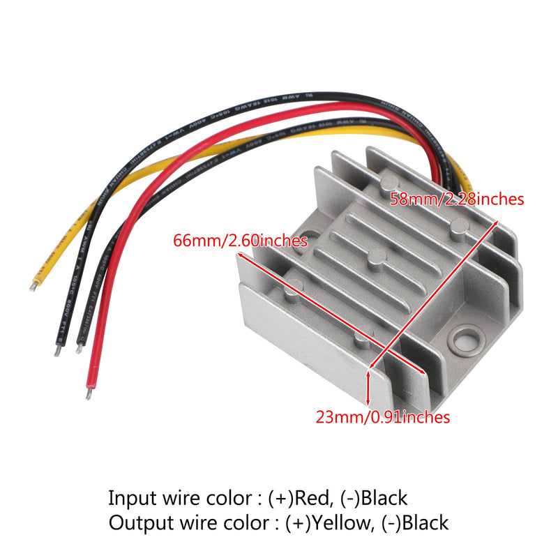 Vanntett 24V til 12V 3A 36W DC/DC strømomformer nedtrekksregulator