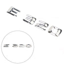 Emblema do porta-malas traseiro, letras da placa de identificação, números, cabem no Mercedes E320 cromado