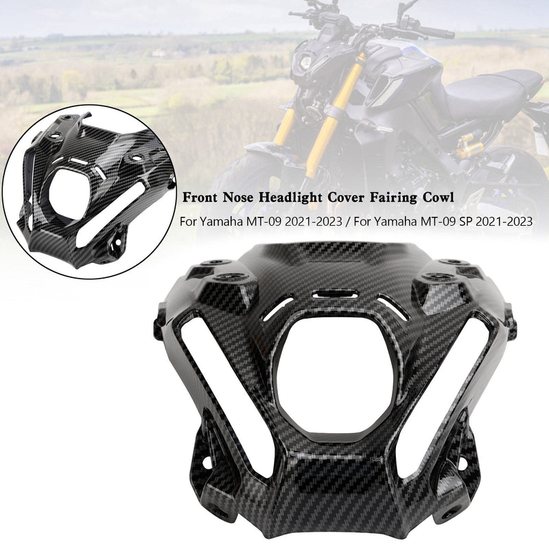 Vordere Nase-Scheinwerfer-Abdeckungs-Verkleidungshaube für Yamaha MT-09/MT-09 SP 21-23 Carbon