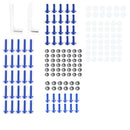 158 stk Motorsykkel Blå Transportbåndsklips Skruesett Frontrutebolt Universal