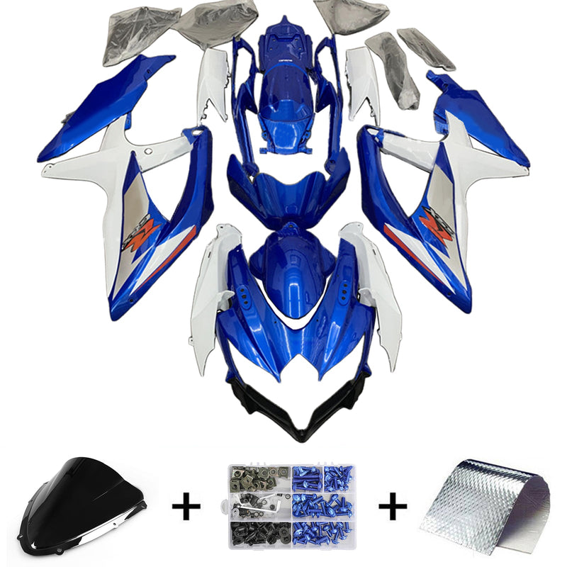 Amotopart Suzuki GSXR 600/750 2008-2010 K8 kåpesett Body Plastic ABS