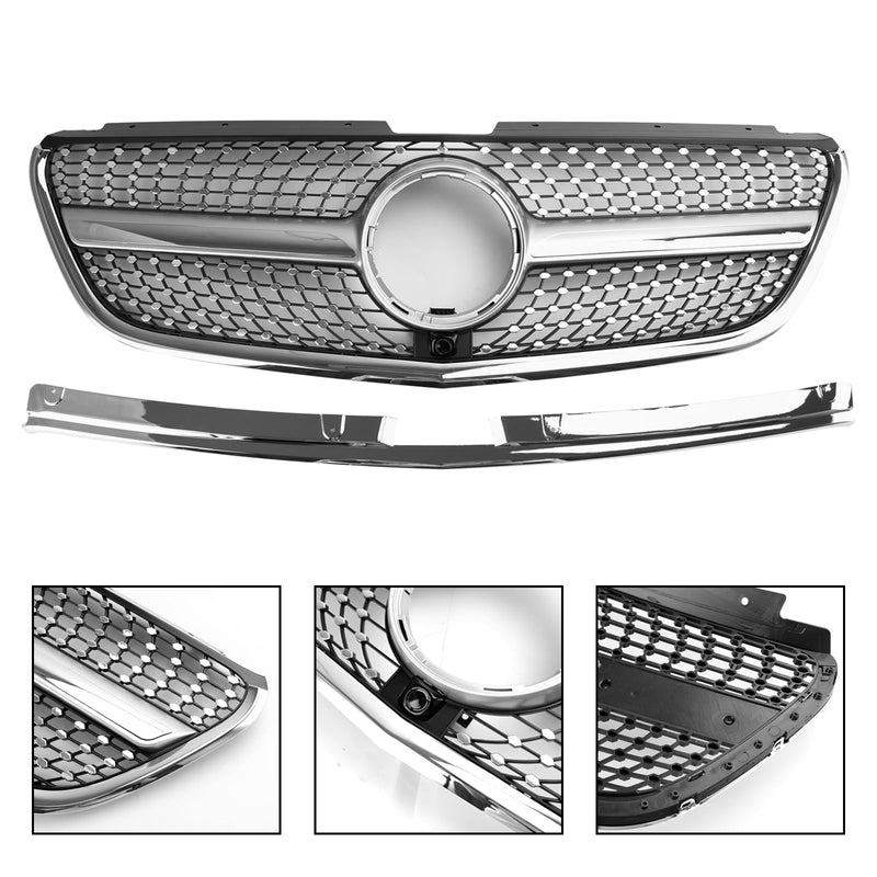 Mercedes Vito W447 2015-2019 GT Style Diamond Front Bumper Grille