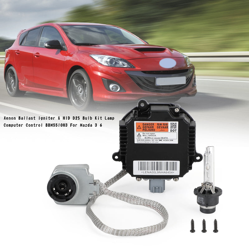 Xenon Ballast Tenner & HID D2S Pæresett Datakontroll BBM5510H3 For Mazda 3 6 Generisk