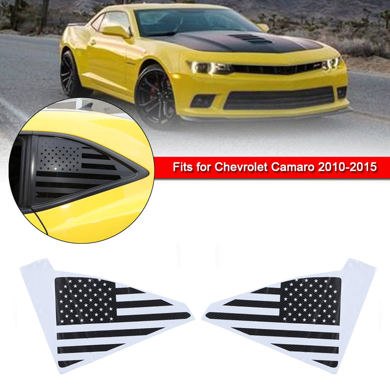 Bakre triangel Quarter Window USA Flag Decal Sticker Trim för Camaro 2010-2015