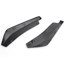 2 peças para-choque traseiro de carro barbatana canard divisor difusor valence spoiler lábio fibra de carbono visual genérico