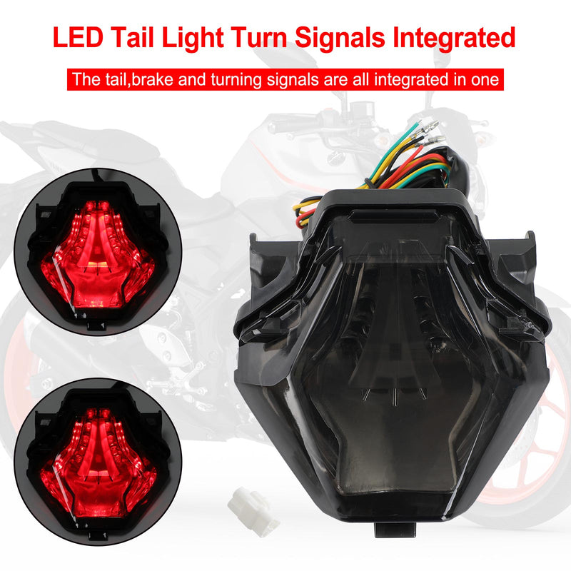 Luz indicadora traseira integrada para YAMAHA YZF R25/R3 MT 03/07/25 FZ 07 Generic