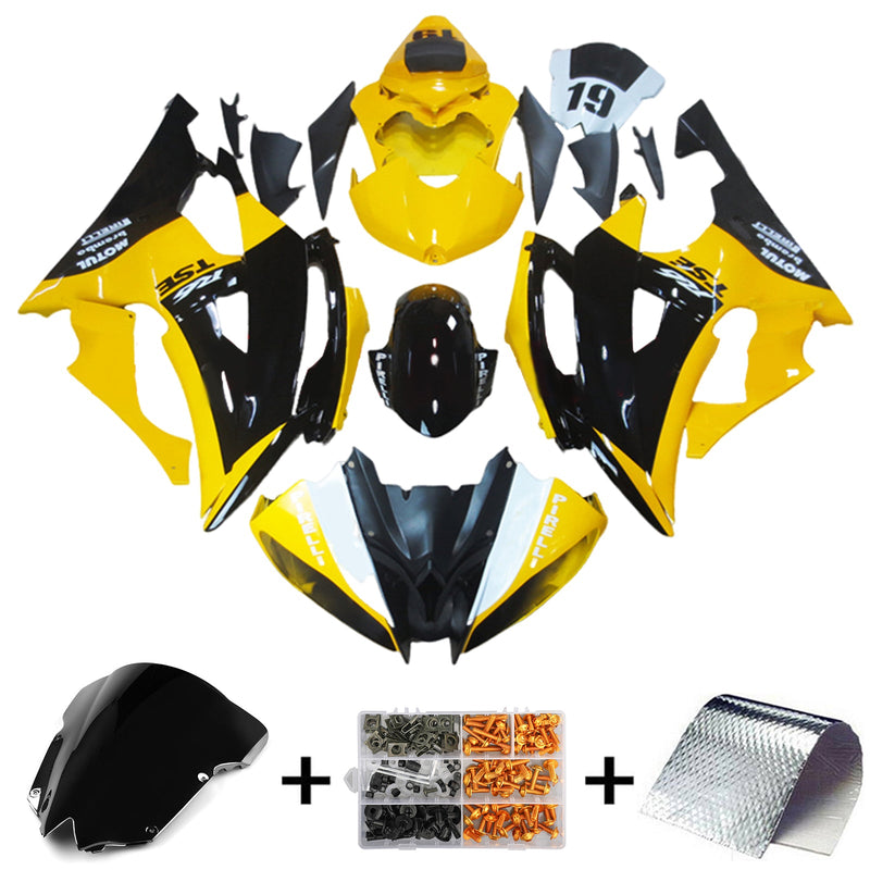 Amotopart Verkleidungsset für Yamaha YZF 600 R6 2008–2016, Karosserie, Kunststoff, ABS