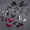 Owiewki pasujące do Kawasaki Z900 2017-2019 Srebrno-czerwone Formowane wtryskowo plastikowe nadwozie ABS Generic