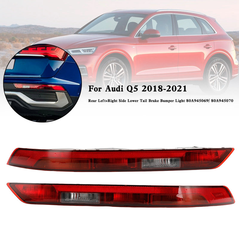 Audi Q5 2018-2021 Luz de parachoques de freno trasero inferior lateral L+R 80A945069/70